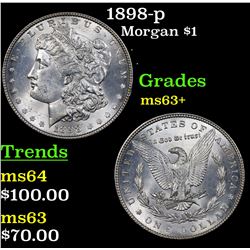 1898-p Morgan Dollar $1 Grades Select+ Unc