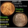 Image 1 : 1909 vdb Lincoln Cent 1c Grades Choice+ Unc RB
