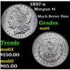1897-s Morgan Dollar $1 Grades BU+