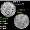 Image 1 : 1888-o Morgan Dollar $1 Grades Select+ Unc