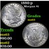 Image 1 : 1880-p Morgan Dollar $1 Grades Select Unc