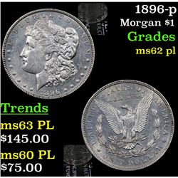 1896-p Morgan Dollar $1 Grades Select Unc PL