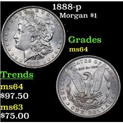 1888-p Morgan Dollar $1 Grades Choice Unc