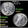 Image 1 : 1926-p Peace Dollar $1 Grades Select+ Unc
