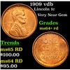 Image 1 : 1909 vdb Lincoln Cent 1c Grades Choice+ Unc RD