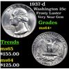 Image 1 : 1937-d Washington Quarter 25c Grades Choice+ Unc