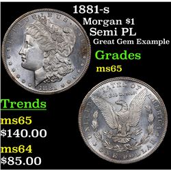 1881-s Morgan Dollar $1 Grades GEM Unc