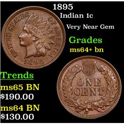1895 Indian Cent 1c Grades Choice+ Unc BN