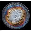 Image 2 : 1887-p Rainbow Toned Vam 14a Morgan Dollar $1 Grades Select+ Unc