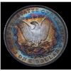 Image 3 : 1887-p Rainbow Toned Vam 14a Morgan Dollar $1 Grades Select+ Unc