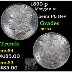 1890-p Morgan Dollar $1 Grades Choice Unc