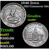 Image 1 : 1946 Iowa Old Commem Half Dollar 50c Grades GEM++ Unc