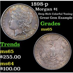 1898-p Morgan Dollar $1 Grades GEM Unc