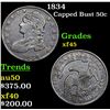 1834 Capped Bust Half Dollar 50c Grades xf+