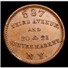 Image 3 : 1863 Indian NY Civil War Token 1c Grades Select+ Unc BN