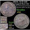 Image 1 : 1824 /4 O-110 Capped Bust Half Dollar 50c Grades xf+
