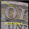 Image 7 : 1824 /4 O-110 Capped Bust Half Dollar 50c Grades xf+