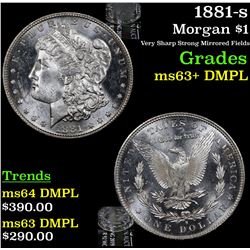 1881-s Morgan Dollar $1 Grades Select Unc+ DMPL
