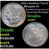 1882-s Rainbow Toned Morgan Dollar $1 Grades GEM Unc