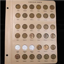 Complete Lincoln Cent Page 1935-1946 36 coins