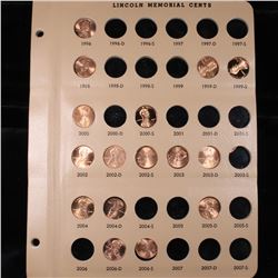 Partial Lincoln Cent page 1996-2006 16 coins