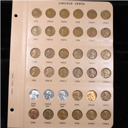 Complete Lincoln Cent Page 1935-1946 36 coins