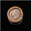 Image 2 : Mixed small cents 1c orig shotgun roll, 1921-sWheat Cent, 1898 Indian Cent other end