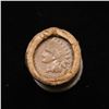 Image 2 : Mixed small cents 1c orig shotgun roll, 1919-s Wheat Cent, 1880 Indian Cent other end