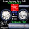 Image 1 : Buffalo Nickel Shotgun Roll in Old Bank Style  'Bell Telephone' Wrapper 1916 & d Mint Ends