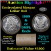Image 1 : ***Auction Highlight*** 1889 & CC Uncirculated Morgan Dollar Shotgun Roll DMPL reverse (fc)