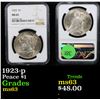 Image 1 : NGC 1923-p Peace Dollar $1 Graded ms63 By NGC