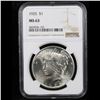 Image 2 : NGC 1925-p Peace Dollar $1 Graded ms63 By NGC