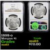 Image 1 : NGC 1898-o Morgan Dollar $1 Graded ms63 By NGC