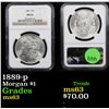 Image 1 : NGC 1889-p Morgan Dollar $1 Graded ms63 By NGC