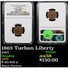 Image 1 : NGC 1863 Turban Liberty Civil War Token 1c Graded au55 By NGC