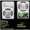 Image 1 : NGC 1923-p Peace Dollar $1 Graded ms65 By NGC