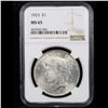 Image 2 : NGC 1923-p Peace Dollar $1 Graded ms65 By NGC