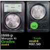 Image 1 : PCGS 1888-p Morgan Dollar $1 Graded ms64 By PCGS