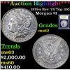 Image 1 : ***Auction Highlight*** 1879-s Rev '78 Top 100 Morgan Dollar $1 Graded Select Unc By USCG (fc)