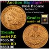 Image 1 : ***Auction Highlight*** 1864 Bronze Indian Cent 1c Graded Select+ Unc RD By USCG (fc)