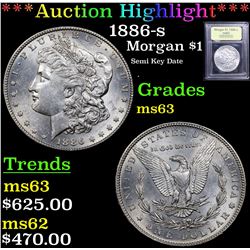 ***Auction Highlight*** 1886-s Morgan Dollar $1 Graded Select Unc By USCG (fc)