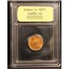 Image 4 : ***Auction Highlight*** 1871 Indian Cent 1c Graded Gem+ Unc RD By USCG (fc)
