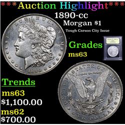 ***Auction Highlight*** 1890-cc Morgan Dollar $1 Graded Select Unc By USCG (fc)