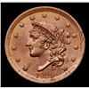 Image 2 : ***Auction Highlight*** 1839 Silly Head Coronet Head Large Cent 1c Graded Choice Unc BN By USCG (fc)