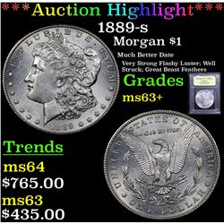 ***Auction Highlight*** 1889-s Morgan Dollar $1 Graded Select+ Unc By USCG (fc)