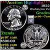Image 1 : ***Auction Highlight*** 1952 Washington Quarter 25c Graded GEM++ Proof Cameo By USCG (fc)