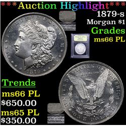***Auction Highlight*** 1879-s Morgan Dollar $1 Graded GEM+ UNC PL By USCG (fc)