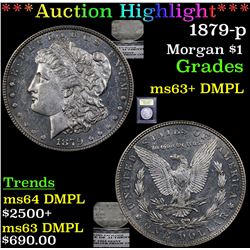 ***Auction Highlight*** 1879-p Morgan Dollar $1 Graded Select Unc+ DMPL By USCG (fc)