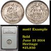 Image 6 : ***Auction Highlight*** 1864-s Seated Liberty Dime 10c Graded GEM+ Unc By USCG (fc)