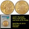 Image 6 : ***Auction Highlight*** 1883-cc Variety 2-A Gold Liberty Double Eagle $20 Graded Select Unc By USCG 